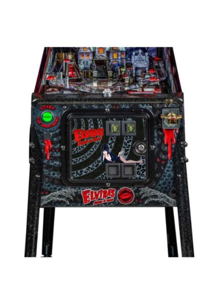 Elvira Pinball Machine Coin Door Mod - Blood Red Kiss - Image 2