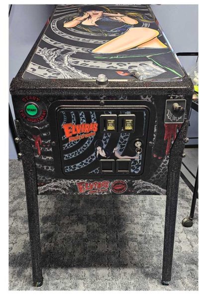 Elvira Pinball Machine Coin Door Mod - Blood Red Kiss - Image 3